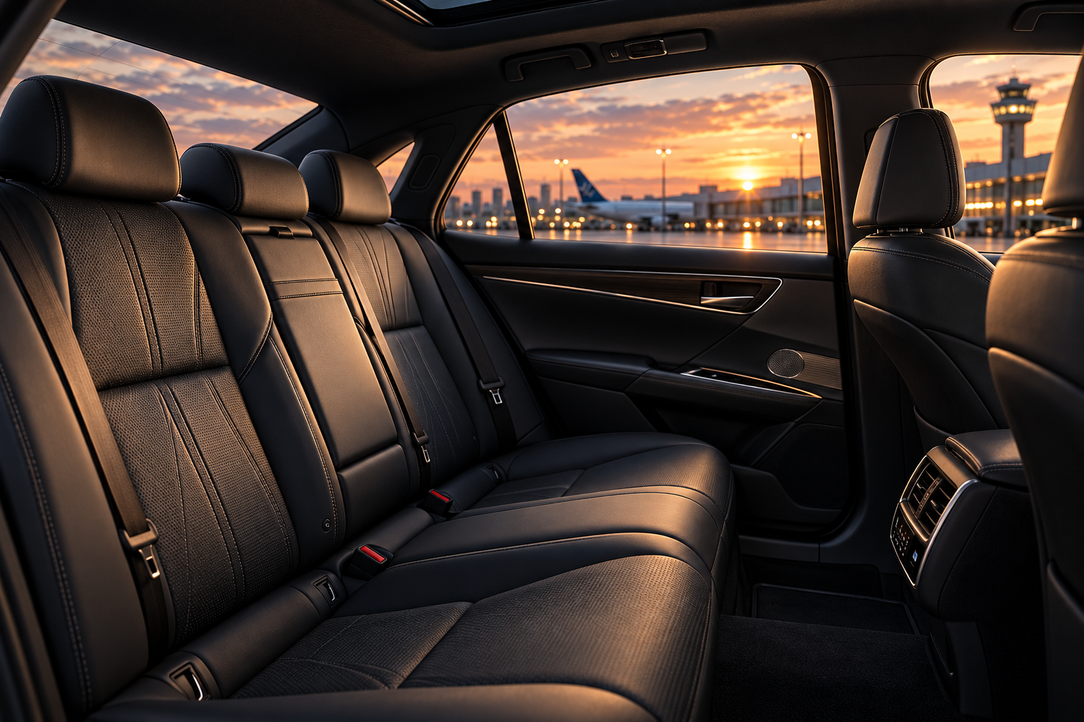 Rear passenger cabin with leather seats
